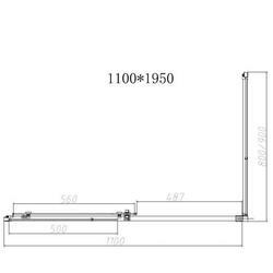 Душевой уголок Slim-N VSR-4SN8011CLG, 1100*800, брашированное золото, стекло прозрачное