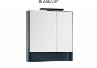  Зеркальный шкаф Aquanet Виго 80 сине серое RAL 7031 183362	