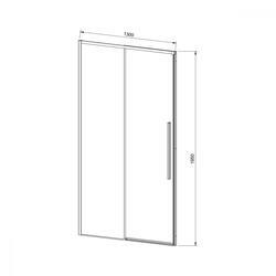 Душевая дверь Slim-N VDS-4SN130CL, 1300, хром, стекло прозрачное