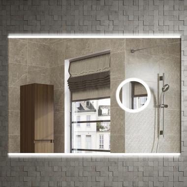  Зеркало Vallessi с увеличением и подсветкой 80*70, IP24 (542/2)	