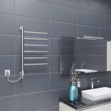 Полотенцесушитель электрический Vincea VTD-1S2CE 43х80, хром, таймер	