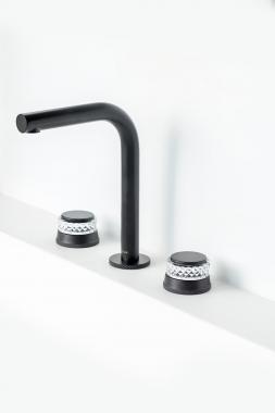 Смеситель на столешницу AURA на 3 отв. BLACK	