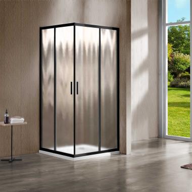 Душевой уголок Garda VSS-1G900CHB, 900*900, черный, стекло шиншилла Vincea VSS-1G900CHB	