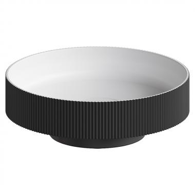 Раковина накладная рифленая Corian 400*130 ANTRACIT	