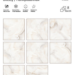 ITC India CLOUDY Onyx 60x60