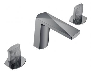 Смеситель врезной на 3отв. VENTURO Shine Gun Metall, ручка TOUCH	