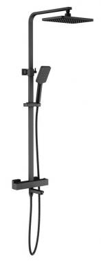 Душевая стойка Timo Tetra-Thermo SX-0169/03 с термостатом, черная матовая	
