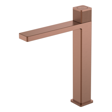 Смеситель автоматический для раковины высокий QUAD Brushed Bronze	