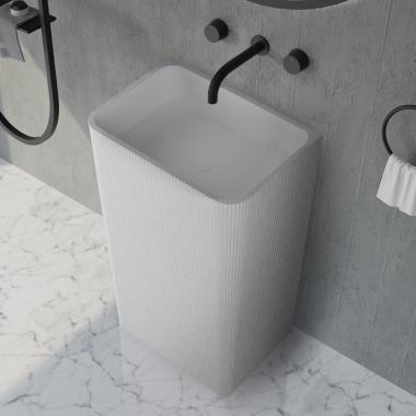 Раковина отдельностоящая ABBER Stein AS2505-H белая матовая	