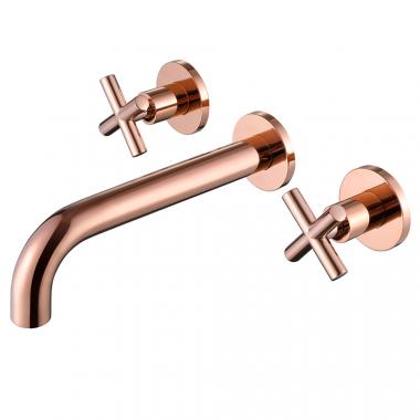 Смеситель ABBER Wasser Kreis AF81121RG для раковины скрытого монтажа, розовое золото	