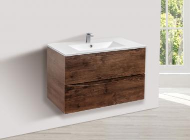 База под керамическую раковину Mia 750 подвесная, 2 выкатных ящика soft close, R.Wood	