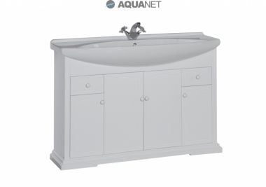 Мебель для ванной тумба Aquanet Лагуна 120 белая матовая 175302	