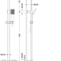 Душевая стойка Timo Tetra-Thermo SX-0169/00 с термостатом, хром