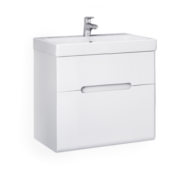 Мебель для ванной тумба Jorno Moduo Slim 50 подвесная Белая (Mod.01.50/P/W)	