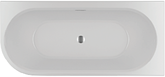 Отдельно стоящая ванна Riho Desire corner links velvet - белый matt/черный matt sparkle system/led 184x84	
