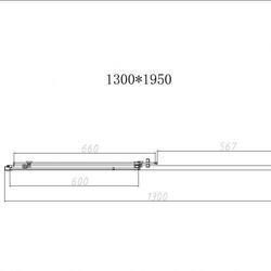 Душевая дверь Slim-N VDS-4SN130CL, 1300, хром, стекло прозрачное