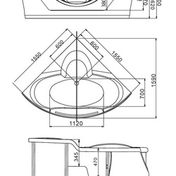 Акриловая ванна Gemy G9025 II K