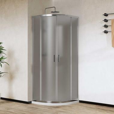 Душевой уголок City VSQ-5CT800MT, 800*800, хром, стекло текстурное Vincea VSQ-5CT800MT	