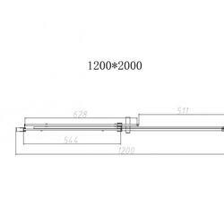 Душевая дверь Dice VDS-4D120CLGM, 1200, вороненая сталь, стекло прозрачное