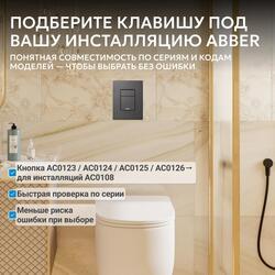 Кнопка смыва ABBER AC0123NG пневматическая, никель