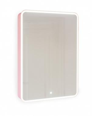  Зеркальный шкаф Jorno Pastel 60 (розовый иней) с подсветкой (Pas.03.60/PI)	
