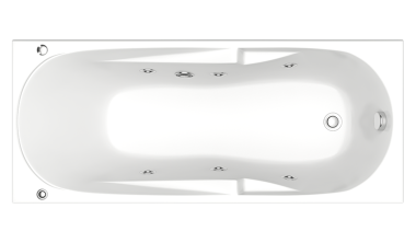Отдельно стоящая ванна Bas Ибица с гидромассажем 150x70	