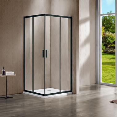 Душевой уголок Garda VSS-1G8012CLB, 1200*800, черный, стекло прозрачное	