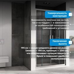 Душевая дверь ABBER Schwarzer Diamant AG33170H
