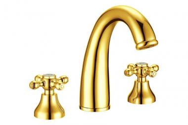 Смеситель для раковины на 3 отверстия TRADIZIONALE ORO	
