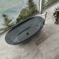 Ванна Solid Surface Vincea VBT-6T01B, 1700*750*550, цвет черный