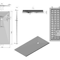Поддон для душа из искусственного камня VST-4SR9018W, 1800*900*30, белый матовый