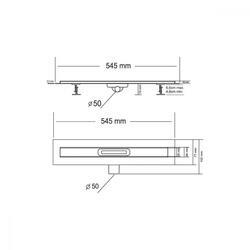 Душевой лоток SAY CARMINE 510.50.P.PITI, 50 см, хром