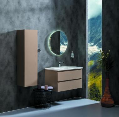 Мебель для ванной тумба Capolda 85cm 2полки Latte (849-085-LA)	