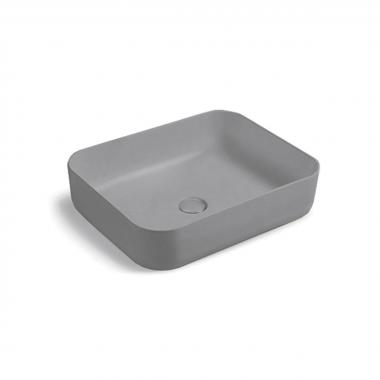 Раковина керамическая Vincea VBS-105MG, 500*410*130, накладная, цвет матовый серый	