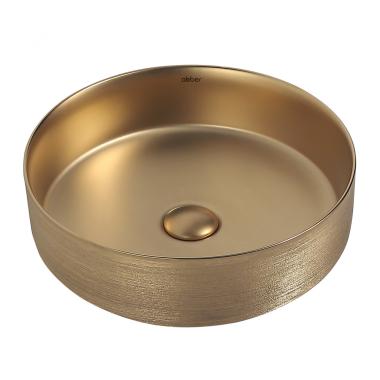 Раковина накладная ABBER Bequem AC2109BGM золото матовое	