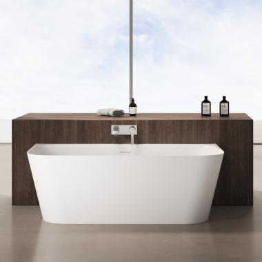 Ванна из искусственного камня ABBER Stein AS9682 белая матовая	