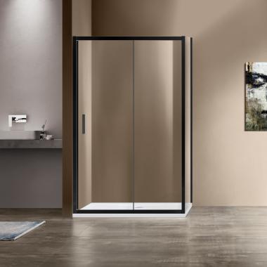 Душевой уголок Garda VSR-1G1012CLB, 1200*1000, черный, стекло прозрачное	