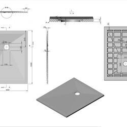 Поддон для душа из искусственного камня VST-4SR8010W, 1000*800*25, белый матовый