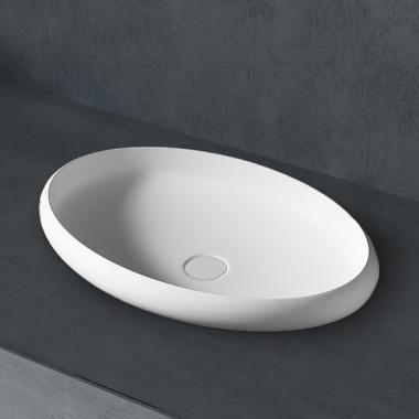 Раковина накладная ABBER Stein AS2614 белая матовая	