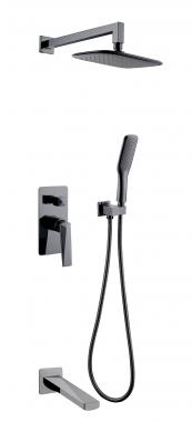 Смеситель встроенный с изливом VENTURO SHINE GUN METAL	