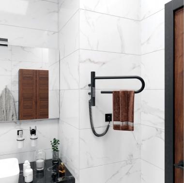 Полотенцесушитель электрический Vincea VTD-1P1BE 39x25, черный, таймер	
