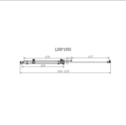 Душевой уголок Como-N VSR-4CN8012CGB, 1200*800, черный, стекло тонированное