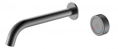 Смеситель автоматический для раковины из стены на 2 отв. TECH Gun Metal	