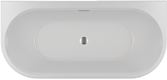Отдельно стоящая ванна Riho Desire b2w velvet белый/черный matt fall (заполнение через перелив) - хром sparkle system/led 180x84	