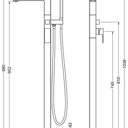 Смеситель Timo Selene 2210/00Y-CR напольный