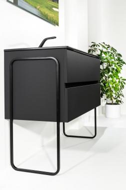 Мебель для ванной тумба Vallessi Антарцит матовая Soft touch (837-100-A matt)	