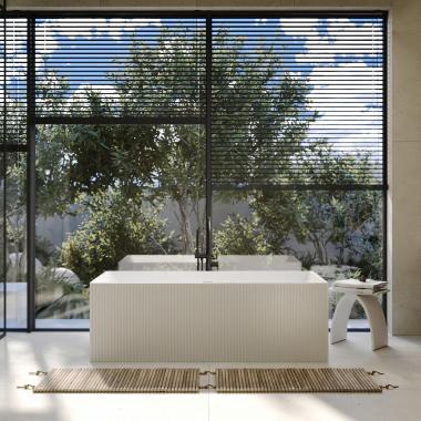 Ванна из искусственного камня ABBER Stein AS9602 белая матовая	