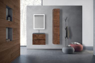 База под керамическую раковину Mia 600 подвесная, 2 выкатных ящика soft close, R.Wood	