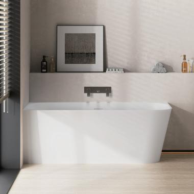 Ванна из искусственного камня ABBER Stein AS9680 L белая матовая	