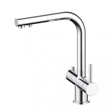 Смеситель Timo Saona 2356/00FL для кухни с подключением фильтра и выдвижной лейкой, хром	